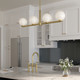 Ardeva Four Light Linear Chandelier (97104-VB)