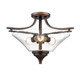 Millennium - 1483-RBZ - Three Light Semi-Flush Mount - Natalie - Rubbed Bronze