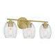 Millennium - 9993-VB - Three Light Vanity - Miravelle - Vintage Brass