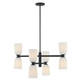 Savoy House - 1-1248-8-89 - Eight Light Chandelier - Baldwin - Matte Black