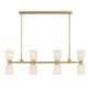 Savoy House - 1-1249-8-127 - Eight Light Linear Chandelier - Baldwin - Noble Brass