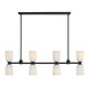 Savoy House - 1-1249-8-89 - Eight Light Linear Chandelier - Baldwin - Matte Black
