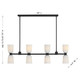 Baldwin Eight Light Linear Chandelier (1-1249-8-89)