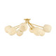 Mitzi - H1092608-AGB - Eight Light Semi Flush Mount - Lisette - Aged Brass