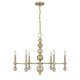 Savoy House - 1-2511-6-127 - Six Light Chandelier - Crescent - Noble Brass