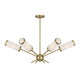 Savoy House - 1-3198-6-322 - Six Light Chandelier - Denison - Warm Brass