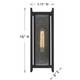 Jacobs One Light Outdoor Wall Lantern (5-3804-BK)