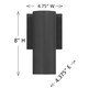 Kelley LED Outdoor Wall Lantern (5-CYL-1-5CCT-BK)
