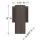 Kelley LED Outdoor Wall Lantern (5-CYL-1-5CCT-BZ)