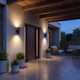 Kelley LED Outdoor Wall Lantern (5-CYL-2-5CCT-BK)