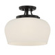 Octave Three Light Semi-Flush Mount (6-6035-3-BK)