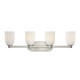 Savoy House - 8-1245-4-SN - Four Light Bathroom Vanity - Baldwin - Satin Nickel