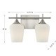 Octave Two Light Bathroom Vanity (8-6030-2-SN)