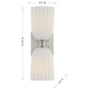 Baldwin Two Light Wall Sconce (9-1245-2-SN)