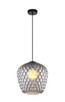 Matteo Lighting - C68103SM - One Light Pendant - Quilted Gem - Matte Black