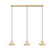 Ludo LED Linear Chandelier (829P12-3L-MW-MGLD-LE)