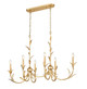 Aslin Six Light Linear Chandelier (830-44L-GLF)