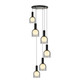 Artcraft - SC13386BK - Six Light Pendant - Juna - Black