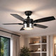 Shelton 52" Ceiling Fan (CF52SHE5BKC)