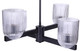Renzo Four Light Chandelier (ICH1243A04BK)
