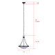 Devon Three Light Chandelier (ICH4115BK)