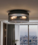 Nina Two Light Flush Mount (IFM2288B12BK)