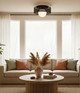 Thane One Light Flush Mount (IFM2295B12BK)