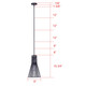 Elim One Light Pendant (IPL1238A01BK)