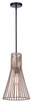 Canarm - IPL1238A01BKB - One Light Pendant - Elim - Matte Black + Brushed Brown