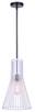 Canarm - IPL1238A01BW - One Light Pendant - Elim - Matte Black And White