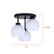 Nella Three Light Semi-Flush Mount (ISF2257B03BK)