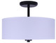 Pier Three Light Semi-Flush Mount (ISF280A03BK)