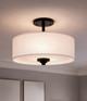 Pier Three Light Semi-Flush Mount (ISF280A03BK)