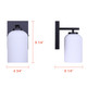 Bram One Light Wall Sconce (IVL1241A01BK)