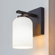 Bram One Light Wall Sconce (IVL1241A01BK)