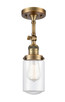 Innovations - 201F-BB-G312-LED - LED Semi-Flush Mount - Franklin Restoration - Brushed Brass