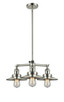 Innovations - 207-PN-M1-PN - Three Light Chandelier - Franklin Restoration - Polished Nickel