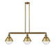 Innovations - 213-BB-HFS-64-BB - Three Light Island Pendant - Franklin Restoration - Brushed Brass