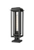 Innovations - 9951-1PLT-BK-20-CG-BK-CL - One Light Outdoor Post Lantern - Mansfield - Matte Black
