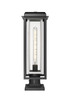 Mansfield One Light Outdoor Post Lantern (9951-1PLT-BK-20-CG-SV-CL)