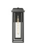 Mansfield One Light Outdoor Wall Sconce (9951-1W-BK-20-CG-BK-CL)