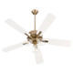 Quorum - 4525-03806 - 52Ceiling Fan - Ovation - Aged Brass|Studio White