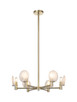 Matteo Lighting - C33806CG - Six Light Pendant - CLOUDBURST - Champagne Gold