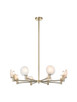 Matteo Lighting - C33808CG - Eight Light Pendant - Cloudburst - Champagne Gold