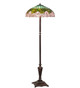 Tiffany Cabbage Rose Three Light Floor Lamp (19763)