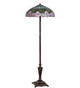 Tiffany Cabbage Rose Three Light Floor Lamp (19763)