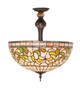 Tiffany Turning Leaf Three Light Semi-Flushmount (278220) Tiffany Turning Leaf Three Light Semi-Flushmount (278220)