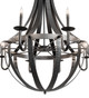 Barrel Stave Ten Light Chandelier (282053)