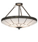 Meyda Tiffany - 284297 - Four Light Semi-Flushmount - Vincent - Highlighted Craftsman Brown