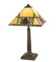 Meyda Tiffany - 285386 - One Light Table Lamp - Pinecone Ridge - Mahogany Bronze And Hi-Lited Craftsman Brown